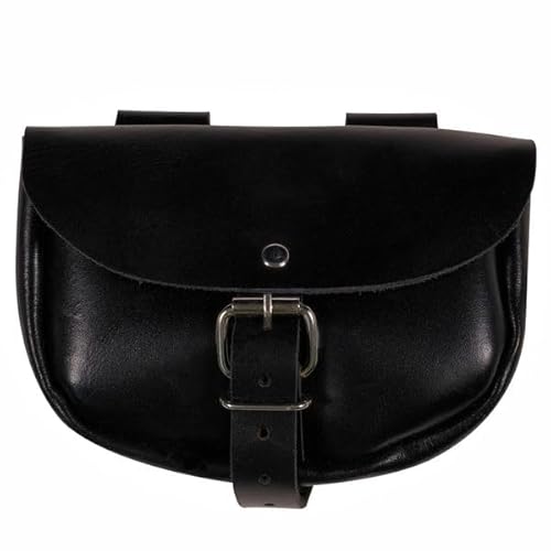 Mythrojan handmade Leather Belt Bumbag Pouch Purse for Weekend Parties Practical and Festivals – Black
