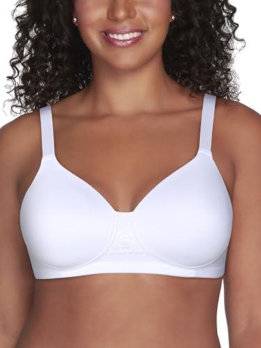 Vanity Fair Women's Full Figure Beauty Back Smoothing Bra (36C-42H), Wirefree-White, 36H