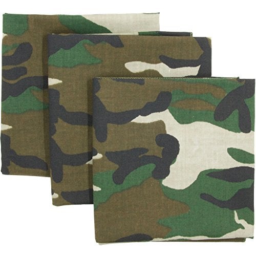 Camo Bandana 3-Pack - Made in USA For 70 Years - Sold by Vets – Sewn Edges