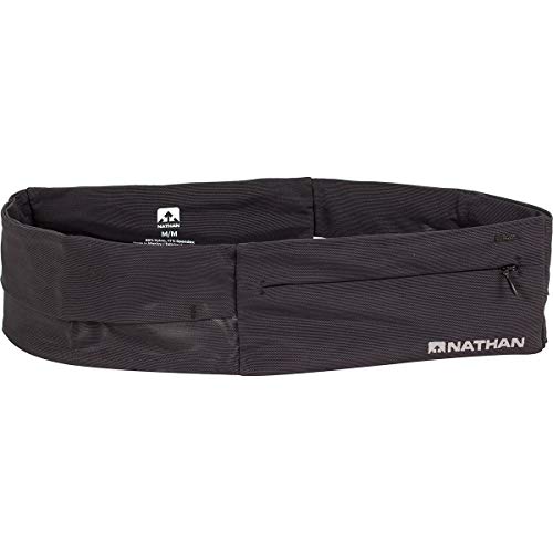 Nathan Zipster Running Belt.Bounce Free Waist Pack. Pockets with Zippers. Runners Fanny Pack. Fits All iPhones, Android, Samsung etc. for Men and Women