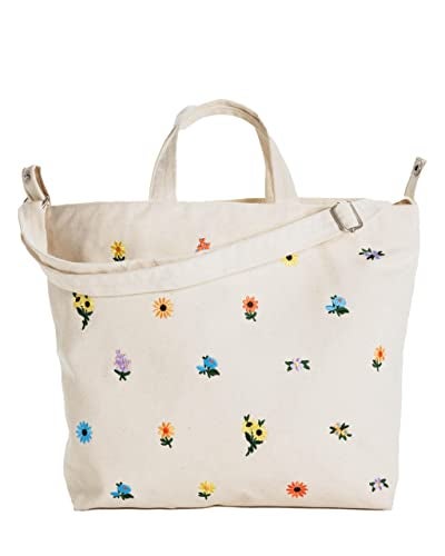 BAGGU Horizontal Zip Duck Bag - Embroidered Ditsy Floral