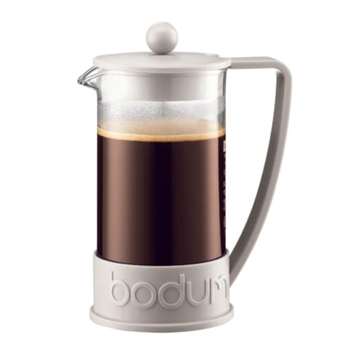 BODUM 10938-913 Brazil French Press Coffee Maker, 8 Cup, 1.0L, Off White
