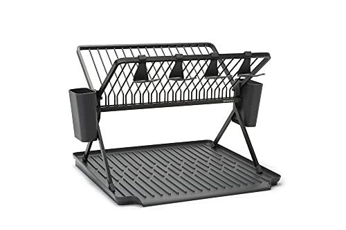 Brabantia 139482 SinkSide Foldable Dish Drying Rack Large, Dark Grey