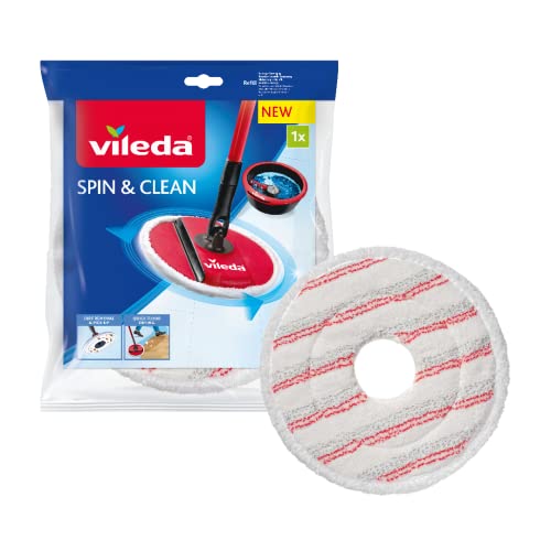 Vileda Spin & Clean Mop Refill,White, 1 Count (Pack of 1)