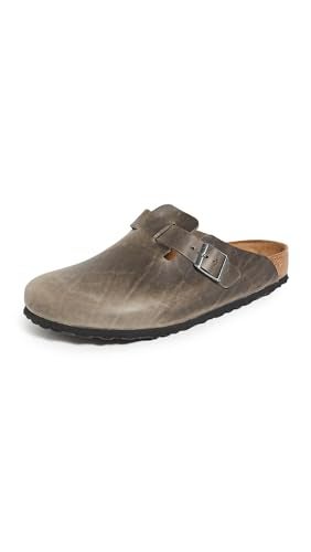 Birkenstock Unisex Boston Shearling Clog, Mink/Natural, Size 38 EU (7-7.5 M US Women)