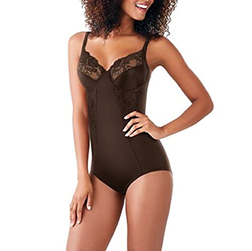 Maidenform Women's Shapewear Body Shaper with Built-in Bra FL1456, Bronze, 40DD
