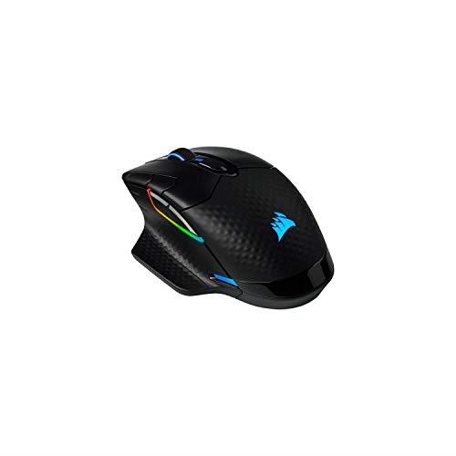 Corsair Dark Core RGB PRO, Wireless/Wired Gaming Mouse (18000 DPI Optical Sensor, Fast Response Time, 8 Programmable Side Buttons, Dynamic Multi-Colour Backlighting) Black