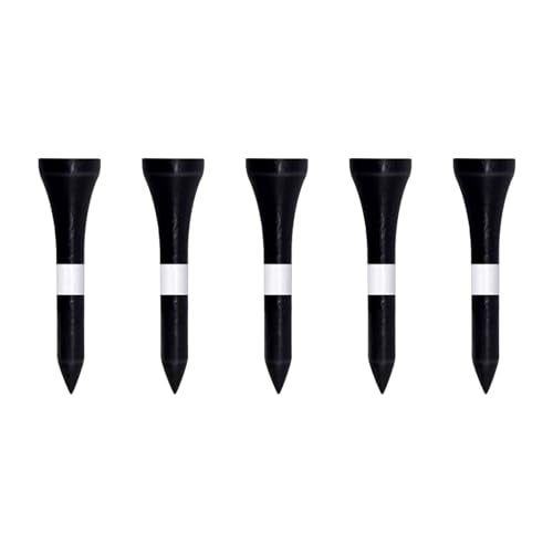 Zivisk Wooden Golf Tees 1-1/2 inch 100 Count, 1.5" Short Golf Wood Bamboo Tees(Black,38mm)