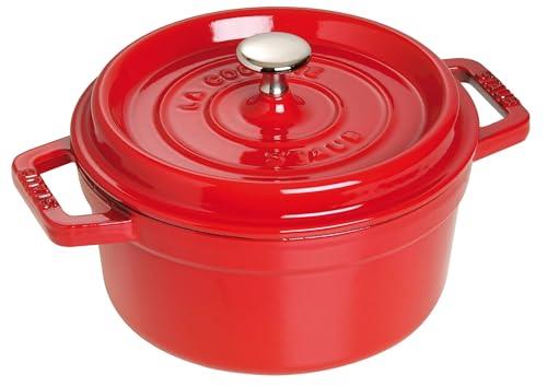 Staub 1103006 Cast Iron Round Cocotte, 30cm, Cherry