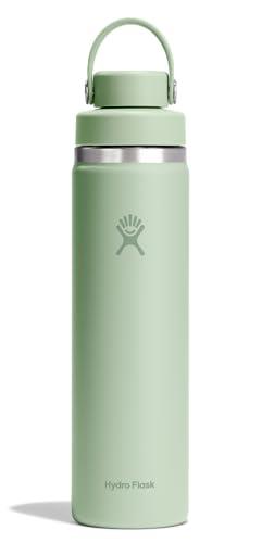 Hydro Flask Water Bottle - Insulated Stainless Steel - Wide Mouth Chug Lid, Non Spill, Leakproof in 24 Oz Aloe Green