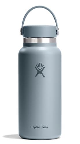 Hydro Flask Wide Mouth Water Bottle with Flex Cap, 32 oz Capacity, Shale Gray