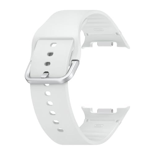 SAMSUNG Galaxy Watch 6, 5, 4 Series Sport Band with T-Buckle Closure for Active Men and Women, White, Medium / Large, Sport