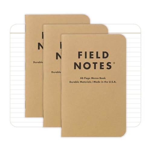 Field Notes: Original Kraft 3-Pack - Ruled Paper Memo Books - Lined 48 Page Pocket Notebooks - 3.5" x 5.5"