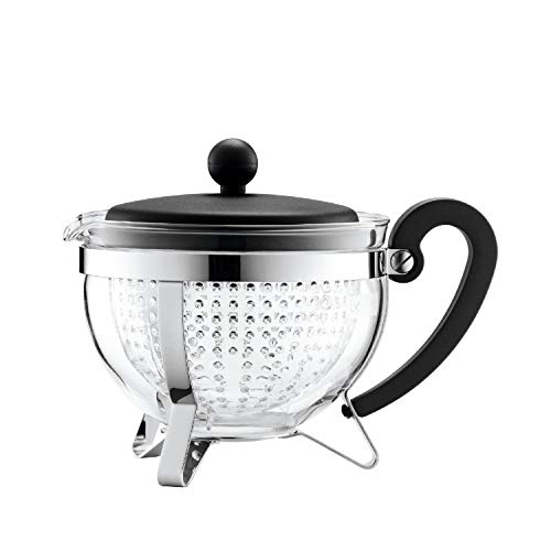 BODUM CHAMBORD 1975-01 Chamball Teapot Plastic Filter, 33.8 fl oz (1 L), Black, Genuine Product