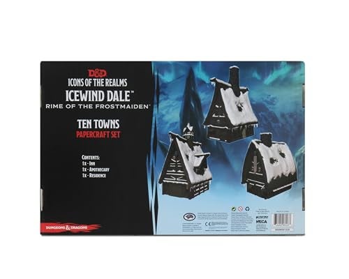 WizKids D&D Icewind Dale: Rime of The Frostmaiden - Ten Towns Papercraft Set