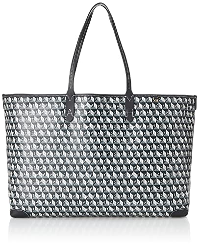 Anya Hindmarch 148177 I am a Plastic Bag Tote in Recycled Canvas Women's Charcoal, charcoal, One Size