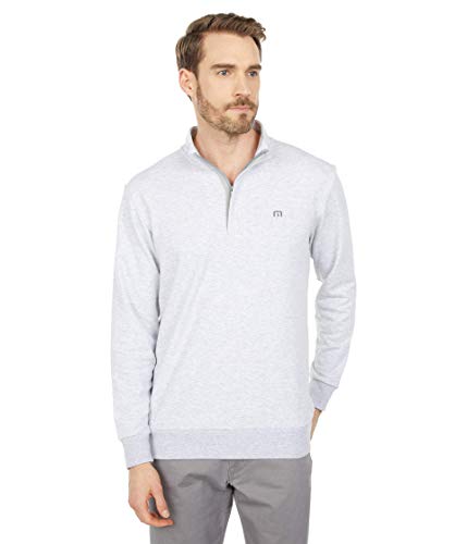 TravisMathew Cloud 1/4 Zip 2.0 Jacket Heather Light Grey LG