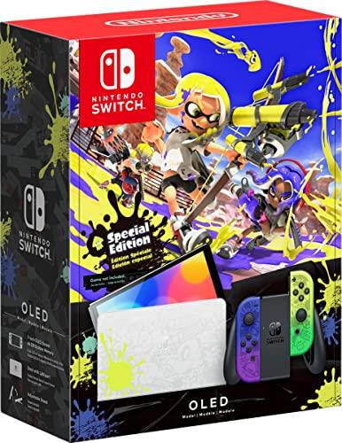 Nintendo Switch OLED Console with Joycon, Splatoon 3 Special Edition