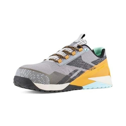 Reebok Work Nano X1 Adventure Work Composite Toe Mens Oxford, Silver-grey-clay-black, 9.5 US