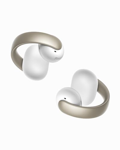Soundcore AeroClip by Anker, Open-Ear Earbuds, Clip-On Headphones, Adaptive Comfort, Clear Calls with 4 Mics and AI, Stable Fit, 12mm Drivers for Powerful Bass, Hi-Res, Open-Ring Design