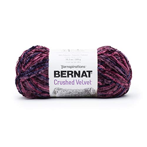 Bernat Crushed Velvet Yarn, Burgundy