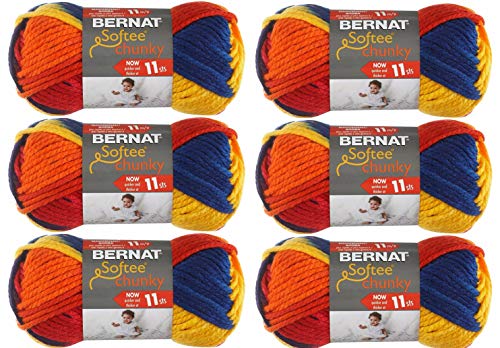 Bernat Softee Chunky Ombre Yarn (6-Pack) School Yard 161129-29134