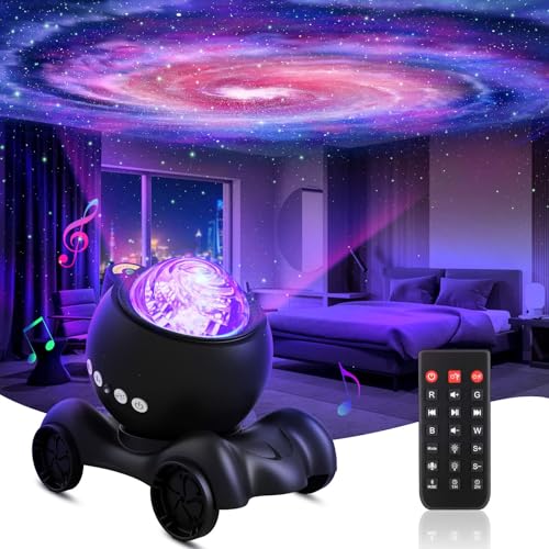 ENOKIK Galaxy Projector, Star Aurora Night Light Bluetooth Speaker, Black