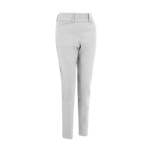Callaway Women's Golf Trousers - Chev Stretch Pull On Trousers for Women Flat Front Opti Dri Technology (Caviar Black)