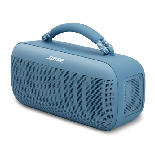 Bose SoundLink Max Portable Speaker, Large Waterproof Bluetooth Speaker, Up to 20 Hours of Battery Life, USB-C, Built-in 3.5mm AUX Input, Grey Blue