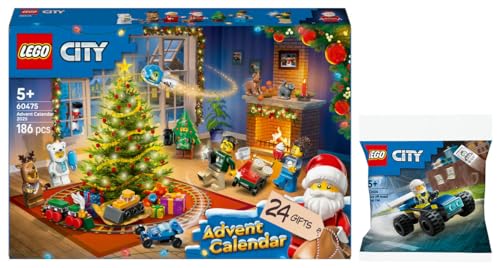 Lego Advent Calendar Set of 2: 60475 Advent Calendar 2025 City & 30664 Police Off-Road Buggy