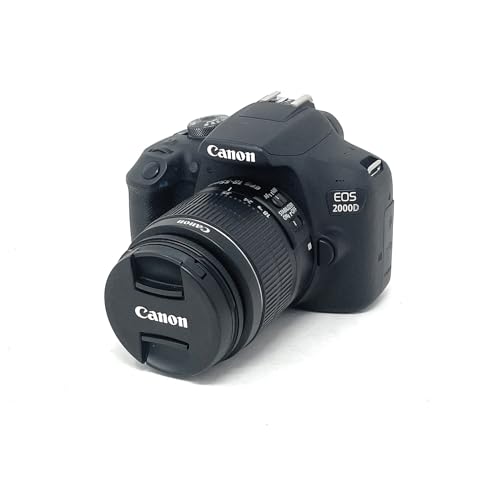 Canon EOS 2000D DSLR Camera and EF-S 18-55 mm f/3.5-5.6 is II Lens, Black…