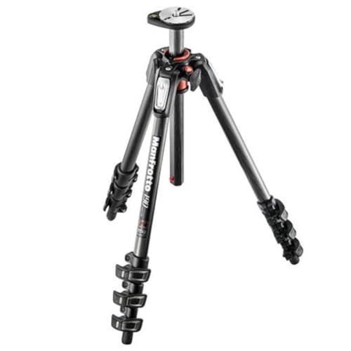 Manfrotto MT190CXPRO4 190 Carbon Fibre 4-Section Camera Tripod with Horizontal Column, Black