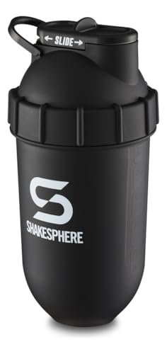 SHAKESPHERE Tumbler Original 700ml,1 Count (Pack of 1),Matte Black White Logo