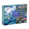Galison Monet 500 Piece Double Sided Jigsaw Puzzle for Adults and Families, Classic Art Puzzle with Art from Monet on Both Sides, Multicolor (735358133)