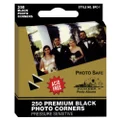 Pioneer Photo BPC1 Corners Self Adhesive, 250/Pkg, Black