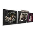 Play & Display Vinyl Record Display Frame, Displays Albums Covers, 12.5x12.5, Black, Set of 3