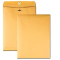 Quality Park 9 x 12 Clasp Envelopes with Deeply Gummed Flaps, Great for Filing, Storing or Mailing Documents, 28 lb Brown Kraft, 100 per Box (37890)