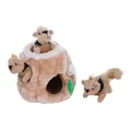 Outward Hound Hide a Squirrel Fun Hide and Seek Interactive Puzzle Plush Dog Toy by, 4 Piece, Junior