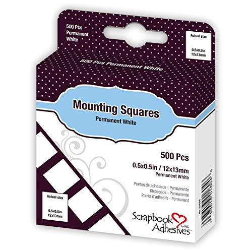 Scrapbook Adhesives by 3L 3L Scrapbook Adhesives Permanent Mounting Squares, 1/2 X 1/2 Inch, White