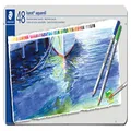 Staedtler Karat Aquarell 125 Professional Watercolour Pencils Tin - Assorted Colours (Set of 48)