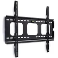 Mount-It! Low-Profile TV Wall Mount 1" Slim Fixed Bracket for 32, 40, 42, 48, 49, 50, 51, 52, 55, 60 inch TVs VESA Compatible up to 600 x 400 Black