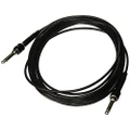 George L's 155 Guage Cable with Straight Plugs (Black, 20 Foot)