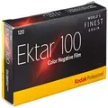 KODAK 831 4098 Ektar 100 Professional ISO 100, 120mm, Color Negative Film (5 Roll per Pack) Yellow