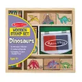 Melissa & Doug 1633 Wooden Stamp Set: Dinosaurs - 8 Stamps, 5 Colored Pencils, 2-Color Stamp Pad