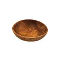 Naturally Med Olive Wood Dipping Bowl, Round, 3.5" L x 3.5" W
