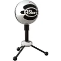 Blue Snowball USB Microphone for PC, Mac, Gaming, Recording, Streaming, Podcasting, Condenser Mic with Cardioid and Omnidirectional Pickup Patterns, Stylish Retro Design – Brushed Aluminum