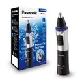 Panasonic ER-GN30-K453 Nose and Ear Hair Trimmer, Washable, Battery Operated, use Wet/Dry, Silver/Black