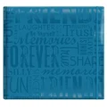 MCS MBI 13.5x12.5 Inch Embossed Gloss Expressions Scrapbook Album with 12x12 Inch Pages, Teal, Embossed "Friends" (848118)