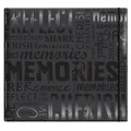 MCS MBI 13.5x12.5 Inch Embossed Gloss Expressions Scrapbook Album with 12x12 Inch Pages, Black, Embossed "Memories" (848121)