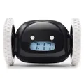 CLOCKY Loud Alarm Clock For Heavy Sleepers on Wheels (Adults Kids Teens Bedroom), Run Away, Moving, Annoying, Jump, Roll, Vibrating, 1-Time Snooze, Wake Up Energized, Digital (Funny Gift) (Black)